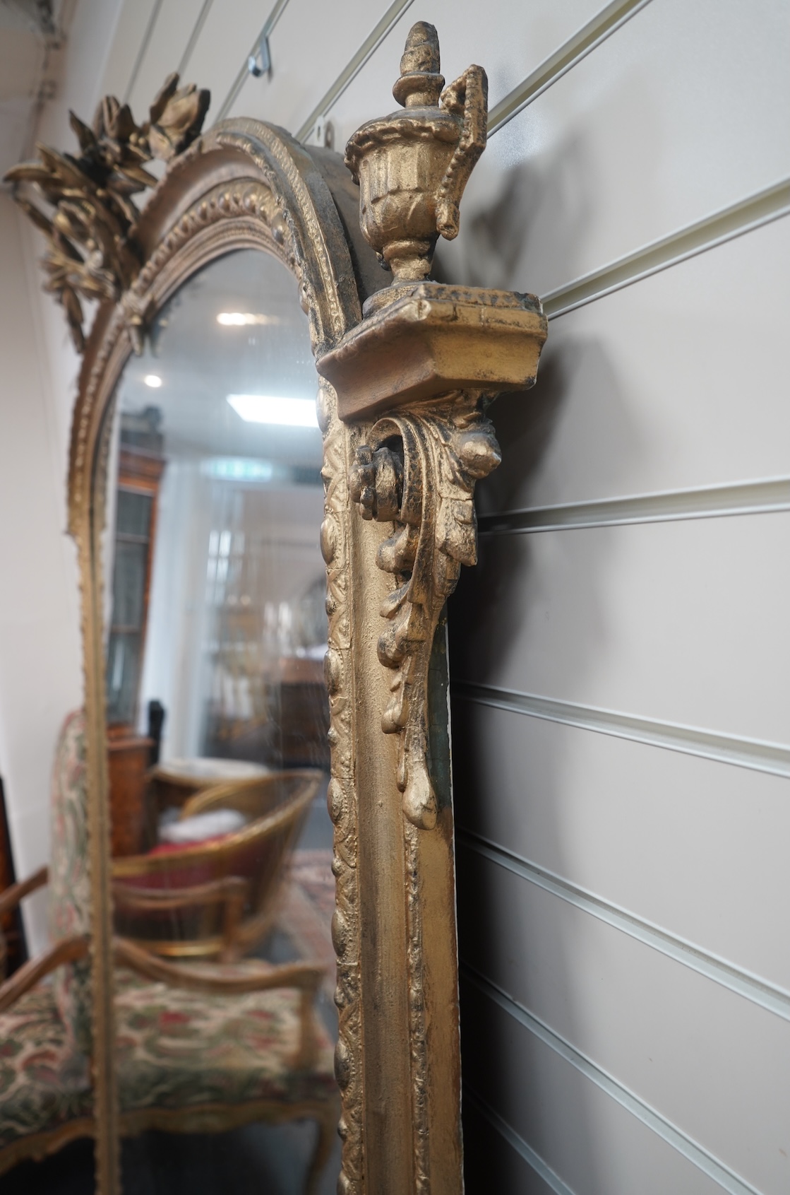 A Victorian giltwood and composition overmantel mirror
